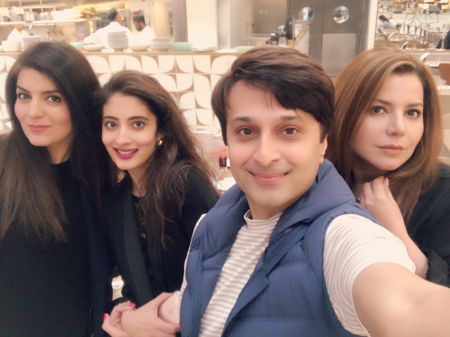 Catching up with Gina, pop icon Zohaib Hassan’s wife and my classmate while growing up in Isloo.